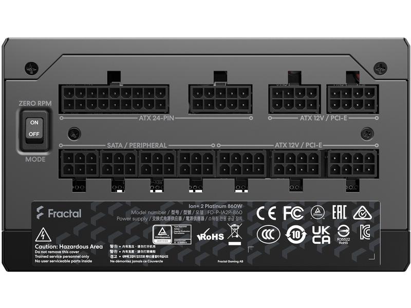 Fractal Design Netzteil Ion  2 Platinum 860 W Vollmodulares 860 W ATX-Netzteil
