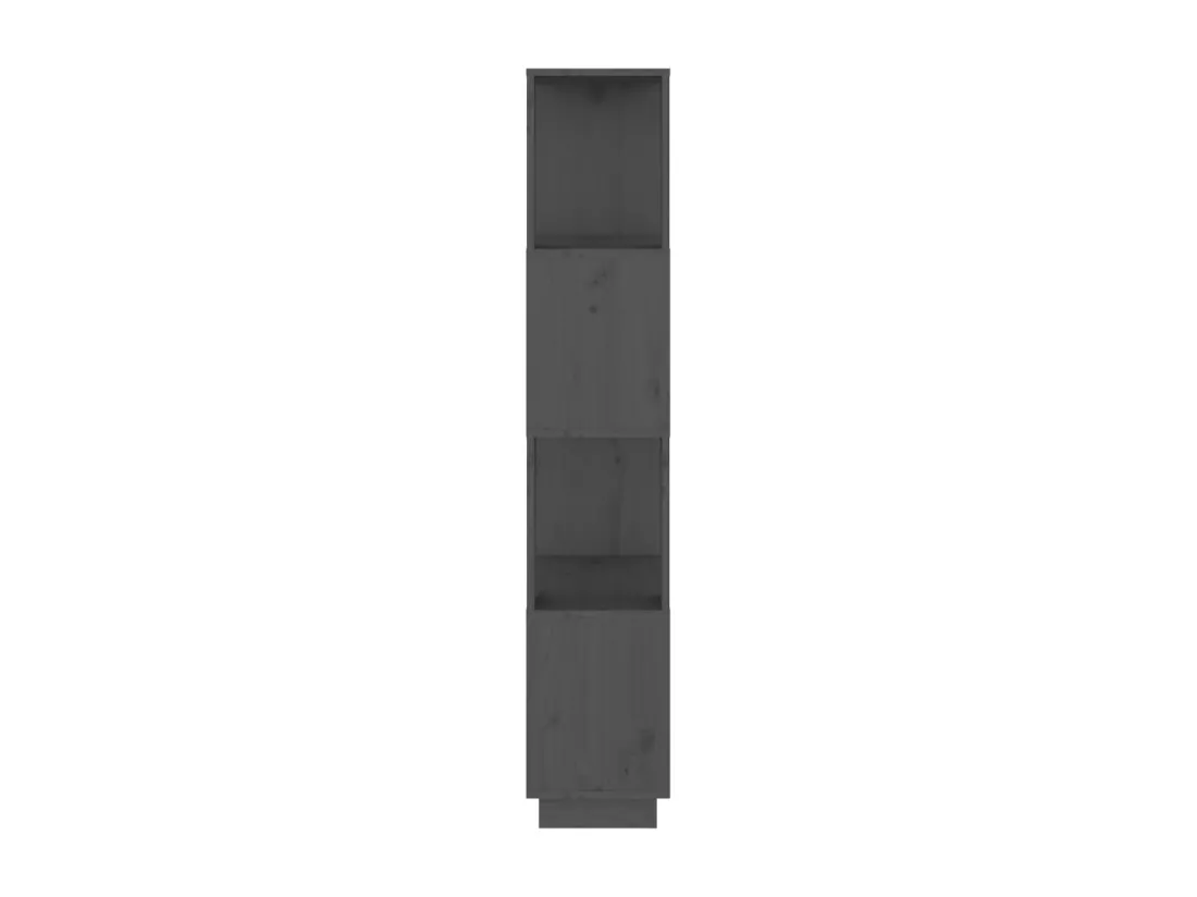 Bibliothèque/Séparateur de pièce Gris 51x25x132 cm Pin solide