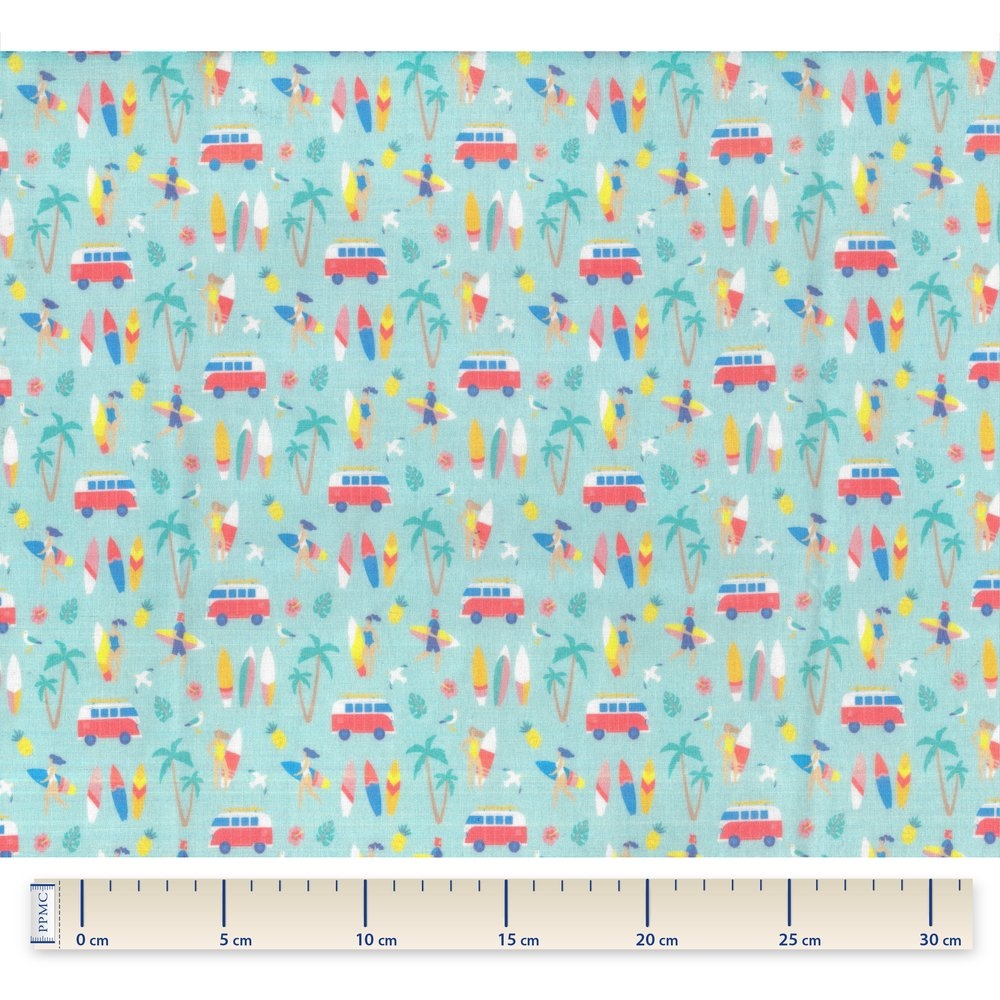 Tissu Enduit Au Mètre Surfing Beach Ex1047