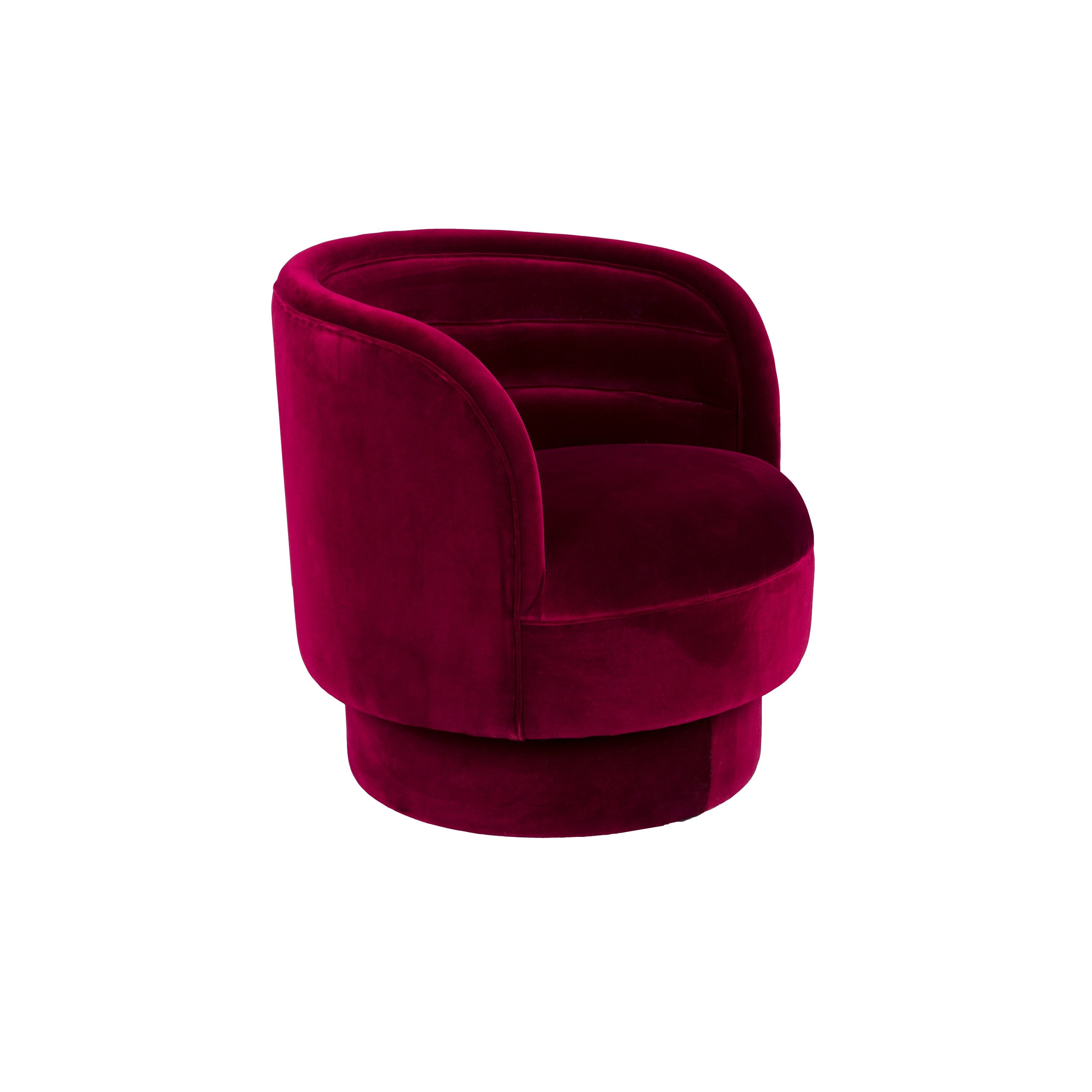 Dutchbone Dorothy Fauteuil Velvet Rood
