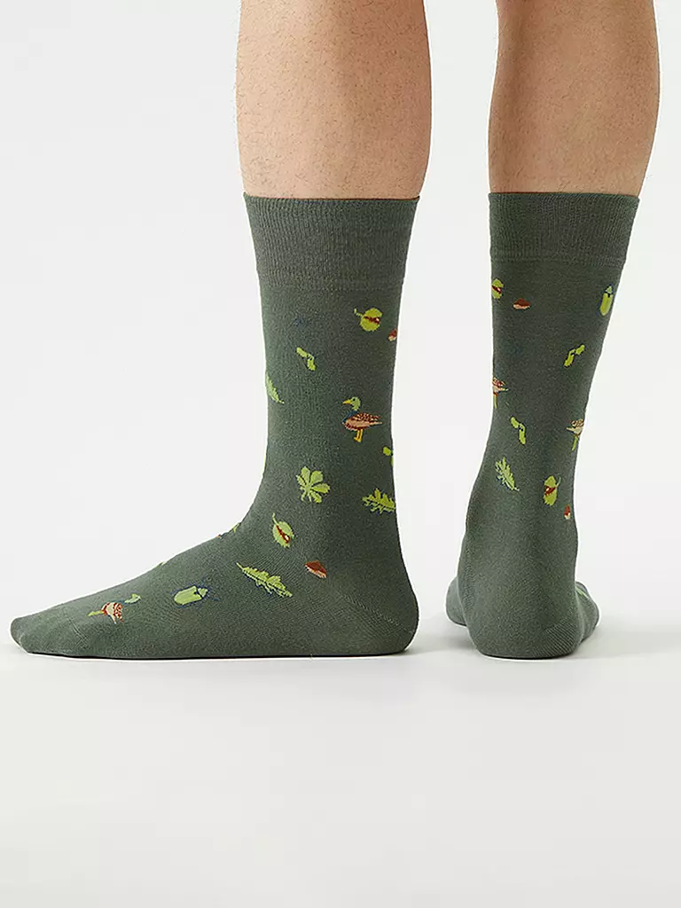 VON JUNGFELD Socken Pond dunkelgrün