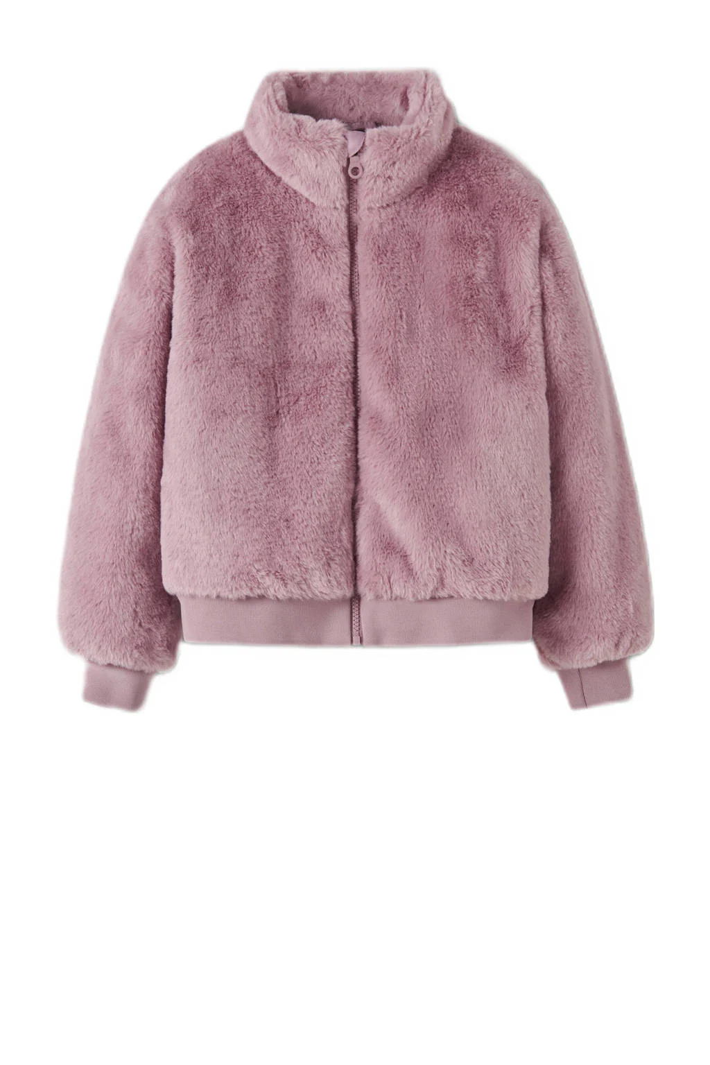 NAME IT KIDS imitatiebonten faux fur jas roze