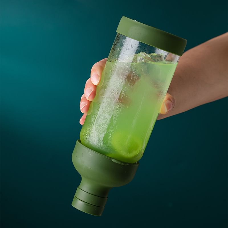 Koringa - Glazen drinkfles / siliconen hoes / set (verschillende ontwerpen)