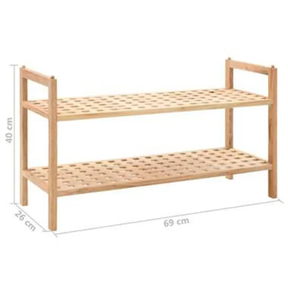 vidaXL - Schoenrek - Beige - Hout