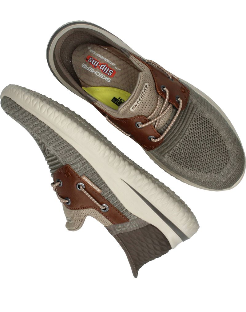 Skechers Slip-Ins Delson 3.0 Roth Instappers Bruin Heren