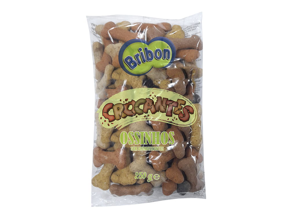 SNACKS PARA CÃO BRIBON OSSINHOS CROCANTES 250G