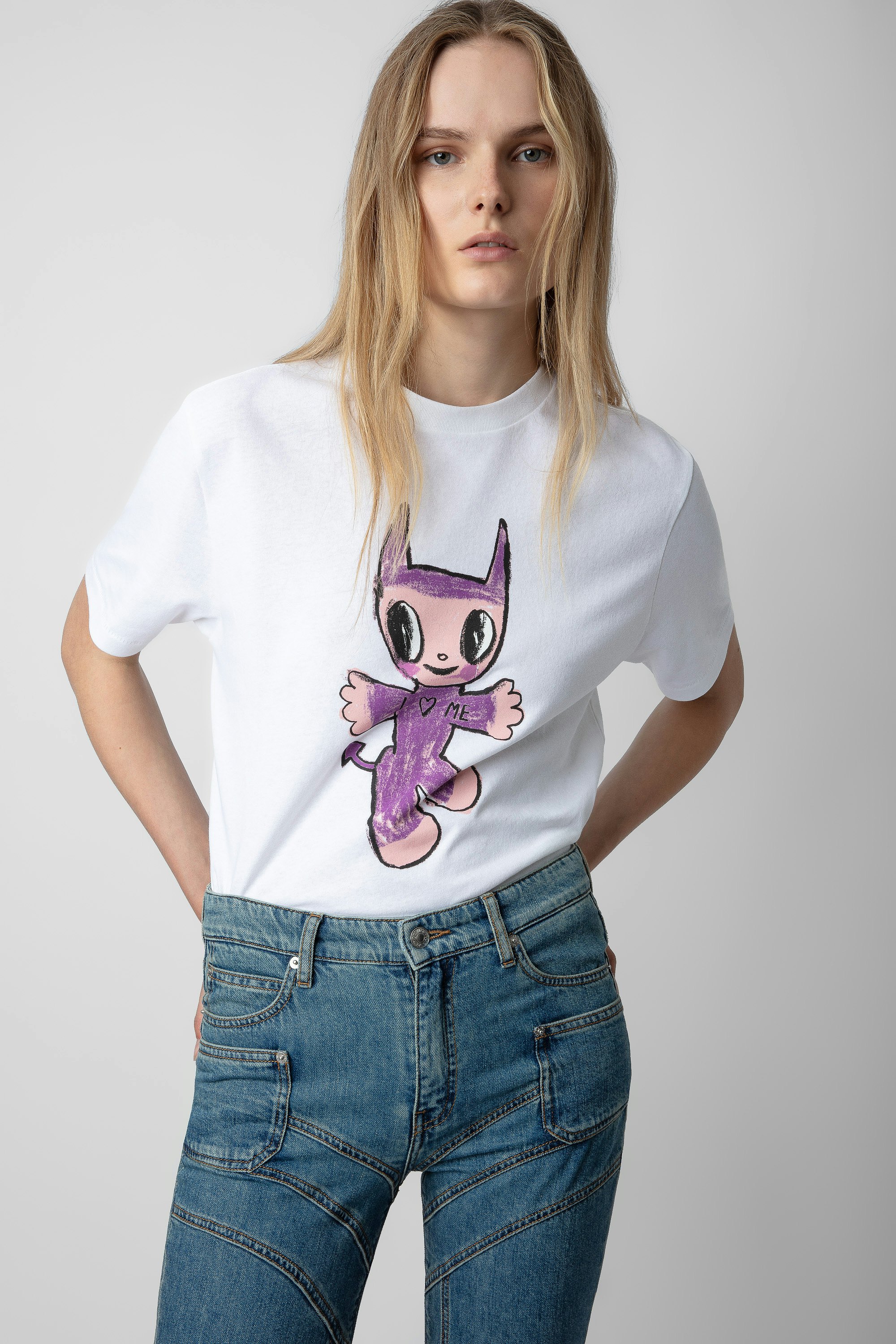 T-shirt Edwin Devil Strass