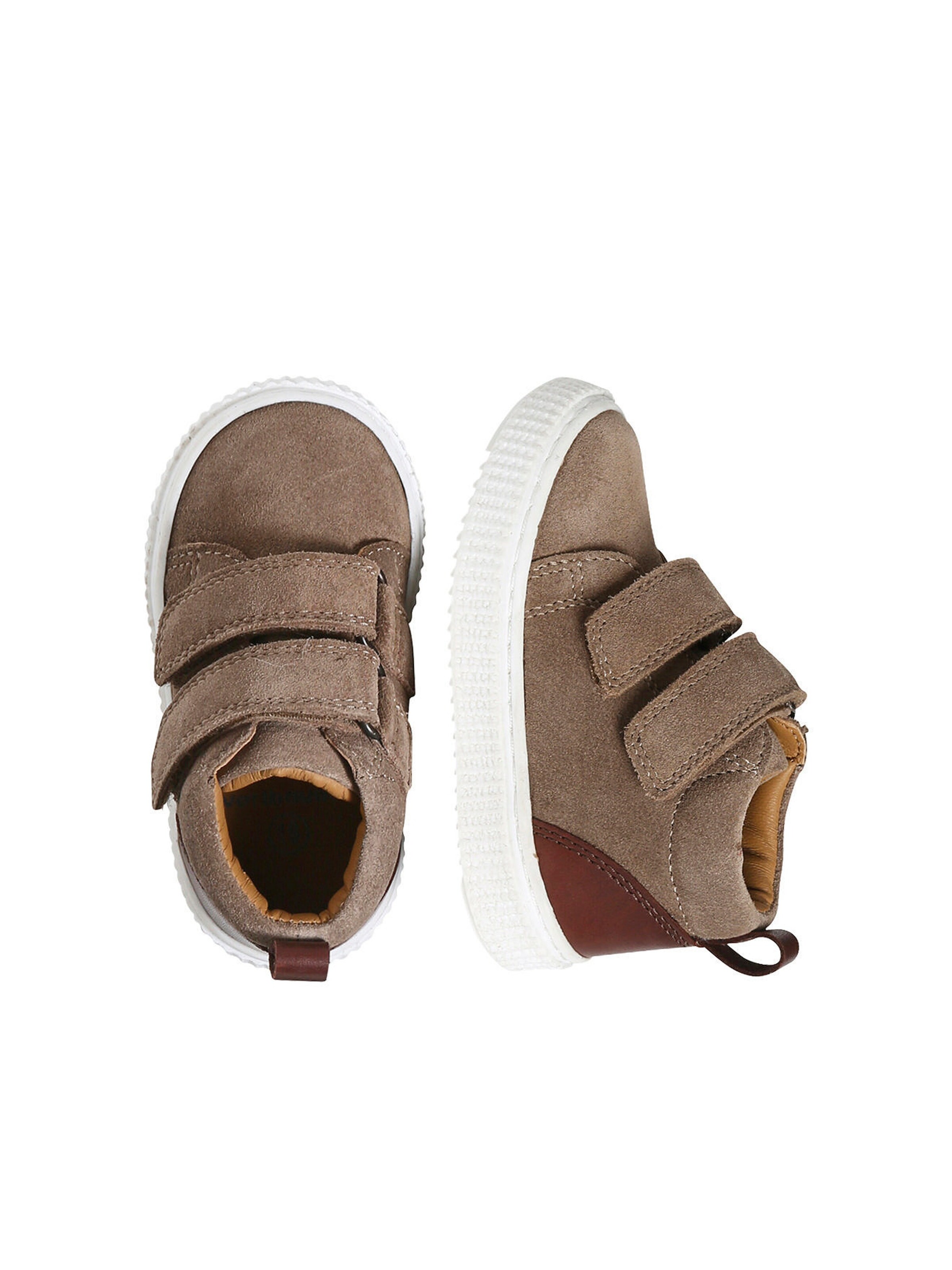 Vertbaudet Jungen Baby Boots, Klettverschluss graubeige