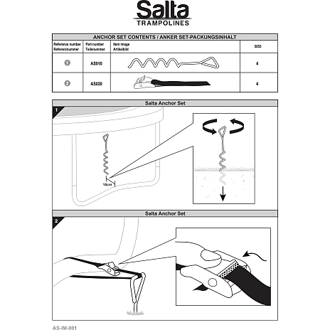 Salta stormankre til trampolin 4 stk.