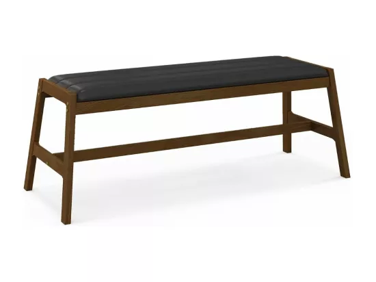 Banc d'Entrée, Bout de Lit pour Chambre en Bois d'Hévéa, Banc avec Siège Rembourré, pour l’Entrée, Chambre, Salon, Salle à Manger, Capacité 150 kg, 48 x 127 x 47,5 cm