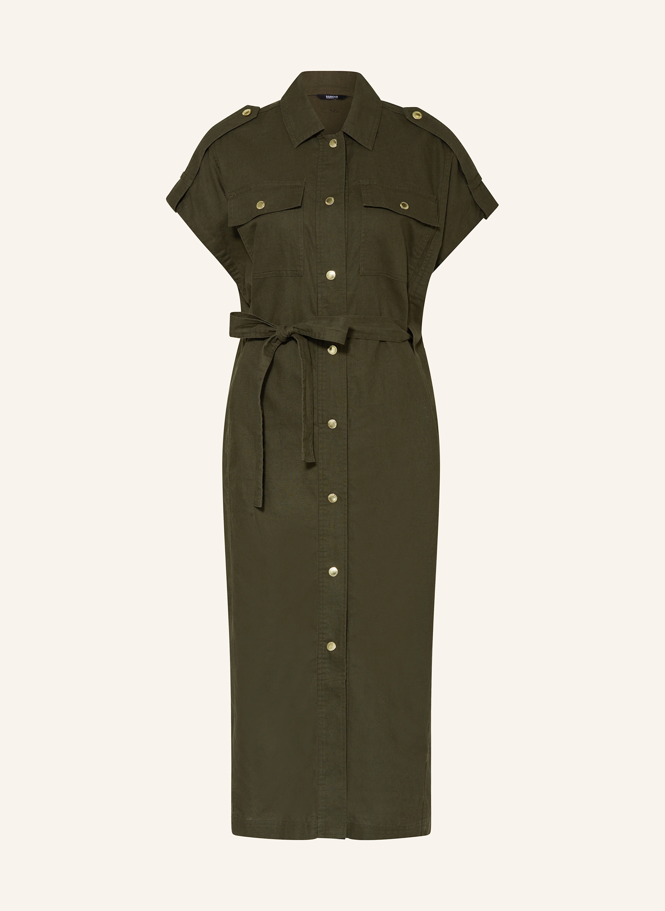 BARBOUR INTERNATIONAL Hemdblusenkleid HARLOW mit Leinen