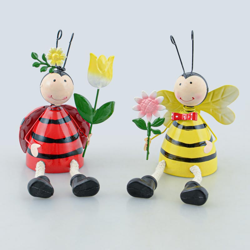 Abeille pantin décorative en métal