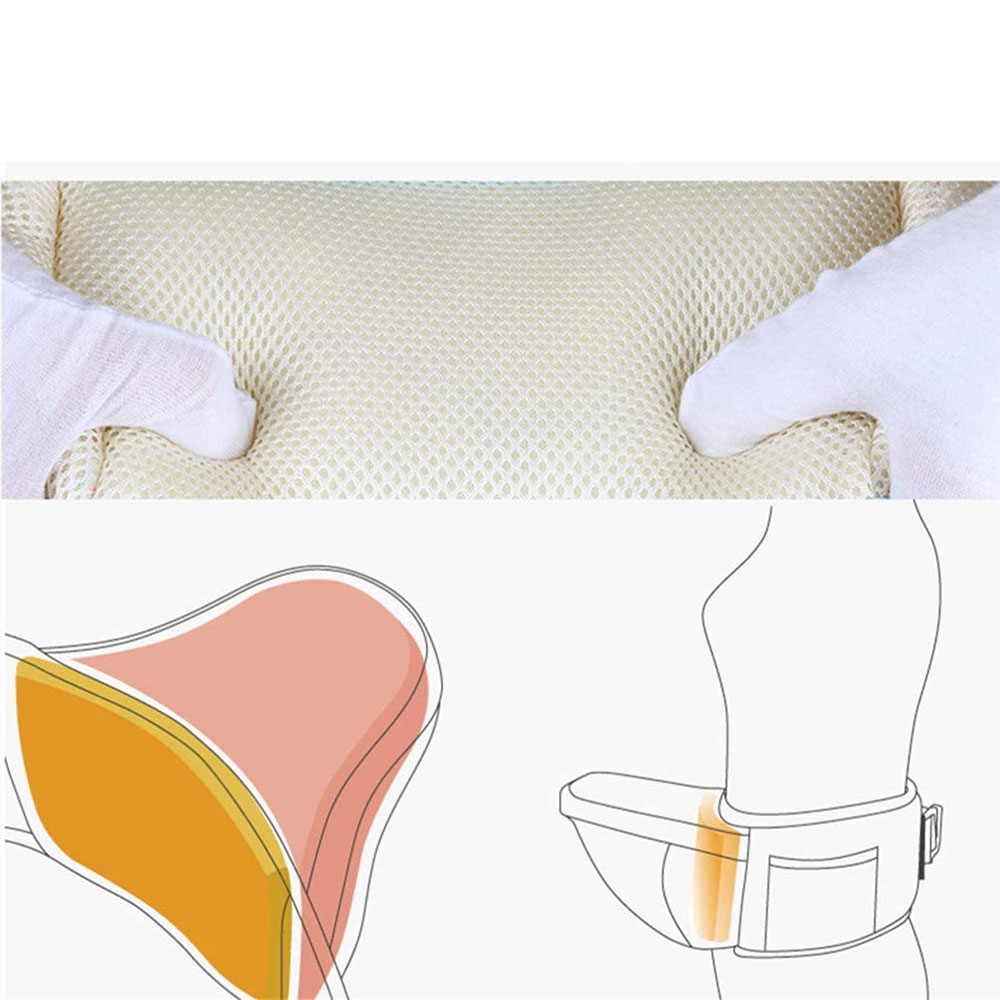 Baby Hüftsitz Ergonomische Hüfttrage Tragesystem mit Netztasche (4-15 kg) - Dunkelblau