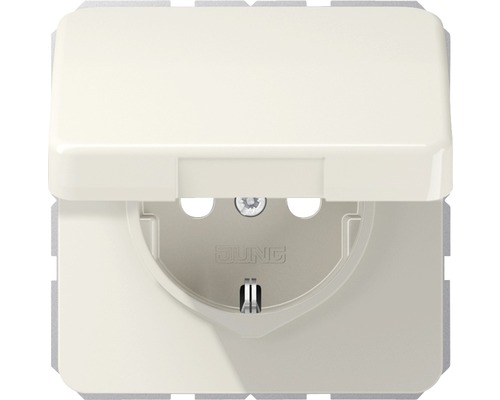 Jung CD 1520 BFKL stopcontact met klapdeksel wit CD 500