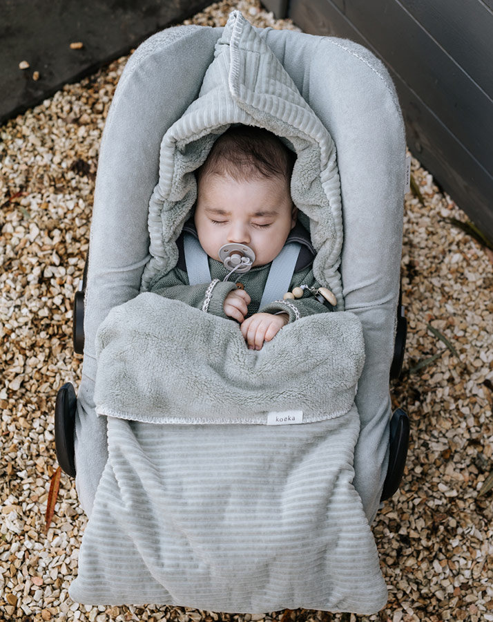 Baby Fußsack VIK TEDDY (42x90) in shadowgreen