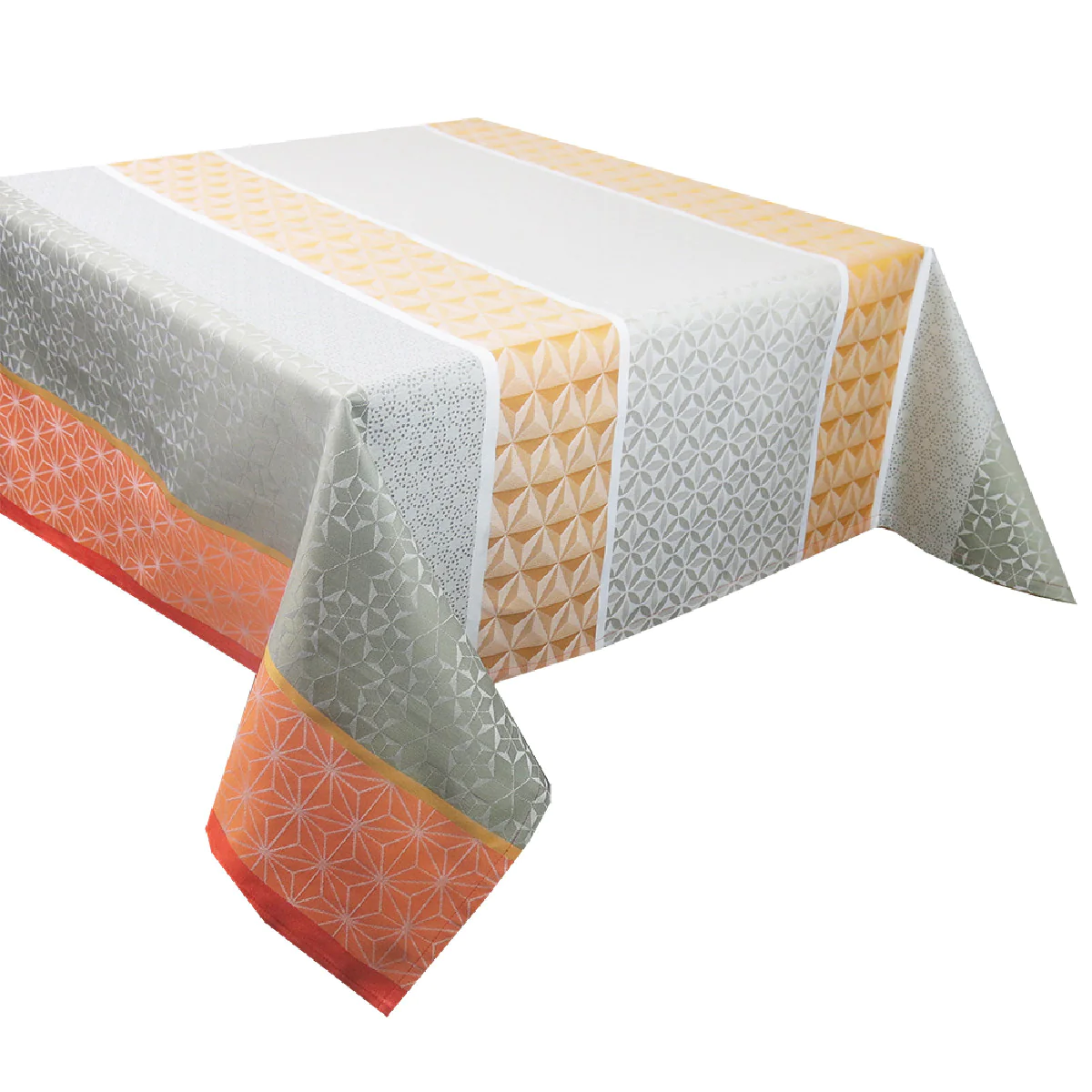 Nappe pur coton orange 155x155 Garnier Thiebaut