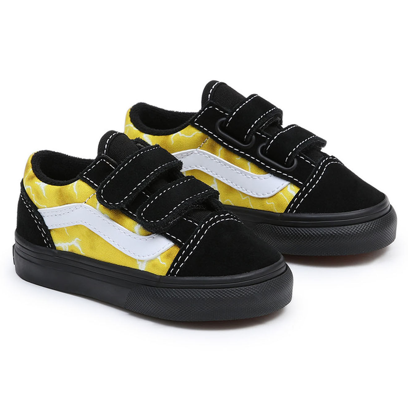 Vans Sneakers en Cuir & Textile Old Skool V noir/jaune