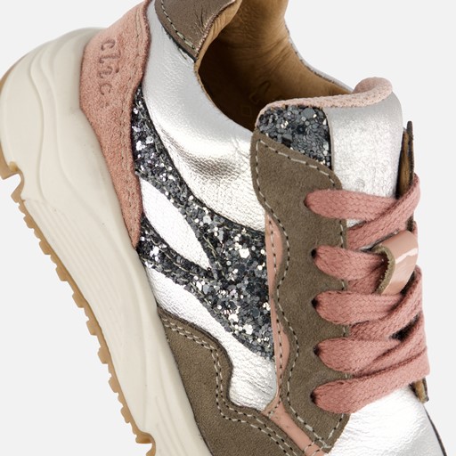 Clic! Sneakers paars Leer