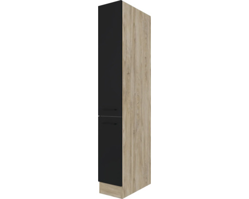 Flex Well Capri Apothekerskast BxDxH 30 x 57 x 200 cm, matzwart, anti-vingerafdruk, gedemonteerd