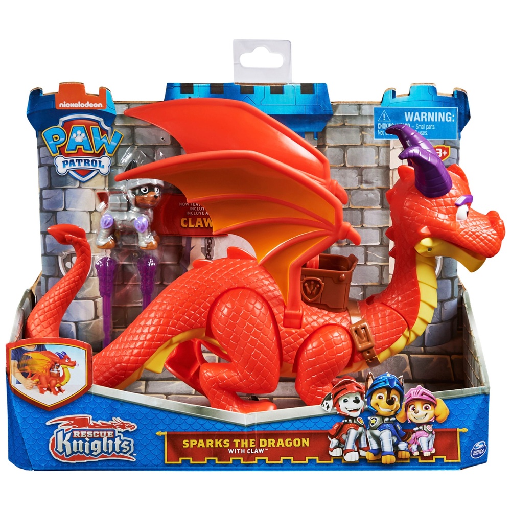 PAW Patrol Rescue Knights Sparks, der Drache mit Superflügeln und Welpenkralle