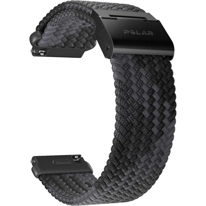 Polar Polsband Ignite/Unite/Pacer 20mm Gevlochten Zwart S-L