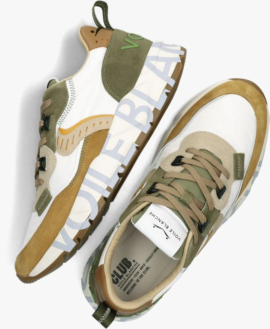 VOILE BLANCHE beige voile blanche lage sneakers club01