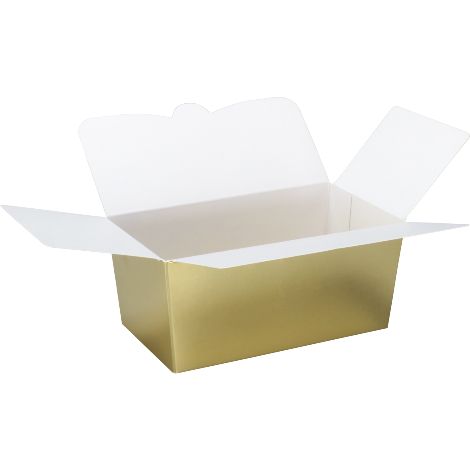 Ballotin, karton + PP, 250gr, 113x62x55mm, goud/wit