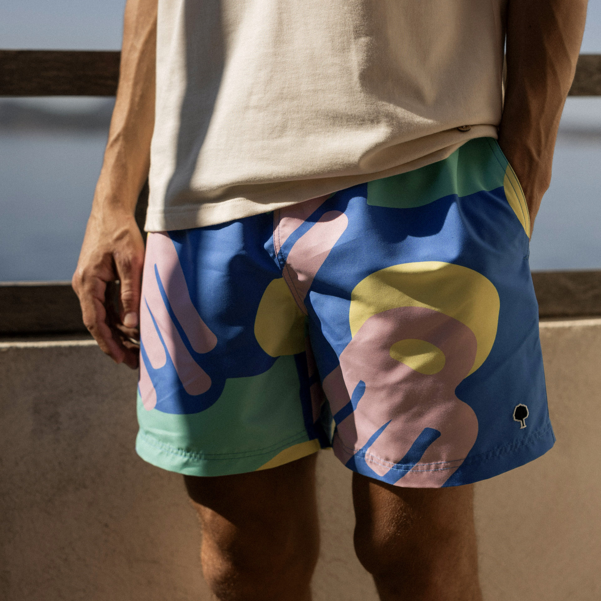 Maillot de bain bleu roi - Diego Faivre polyester recyclé - modèle mimizan