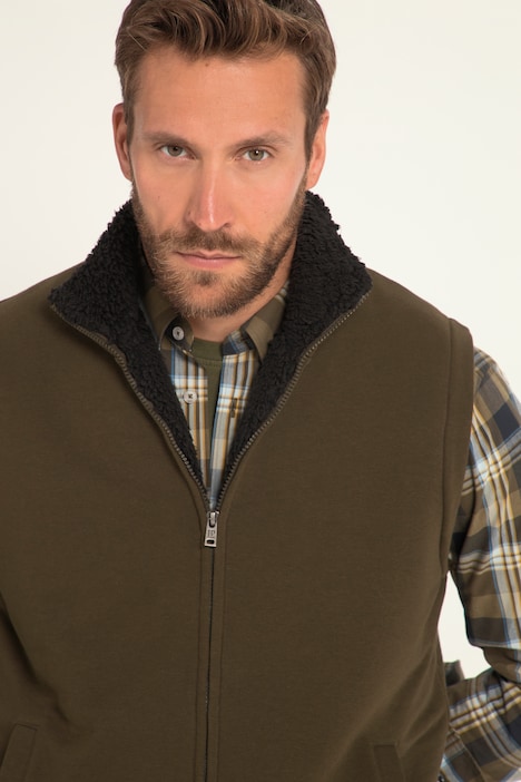 Sweatweste, OEKO-TEX, Teddyfutter, Stehkragen, bis 8 XL