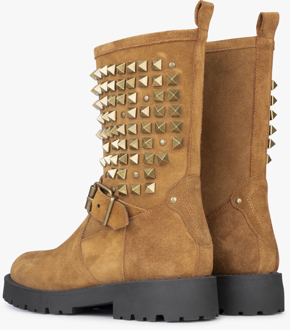 PS POELMAN cognac ps poelman biker boots lein