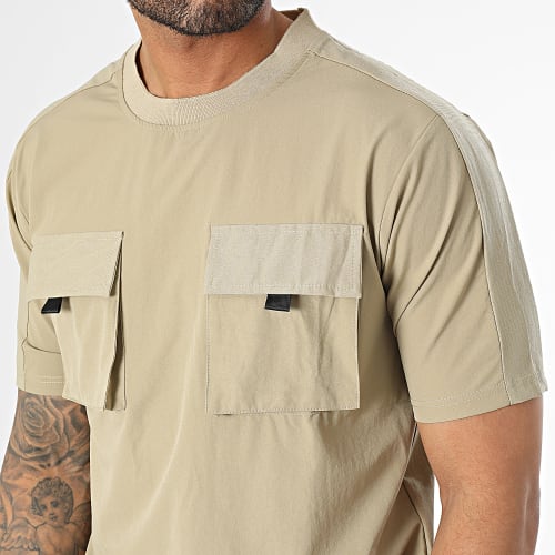 Ensemble Tee Shirt Et Short Cargo Beige