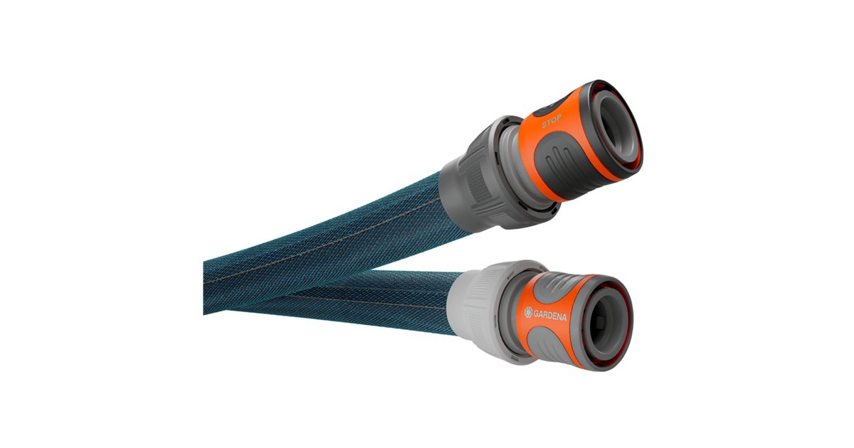 GARDENATextielslang Liano Xtreme 19 mm (3/4”), 30 m  (Donkergrijs/oranje)