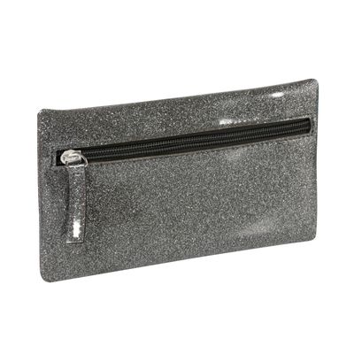Trousse plate Eden - 1 compartiment - gris - Exacompta