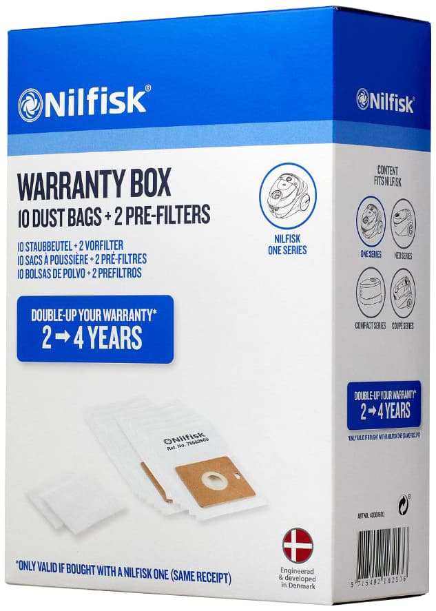 Nilfisk One garantiboks + støvsugerposer 42000600
