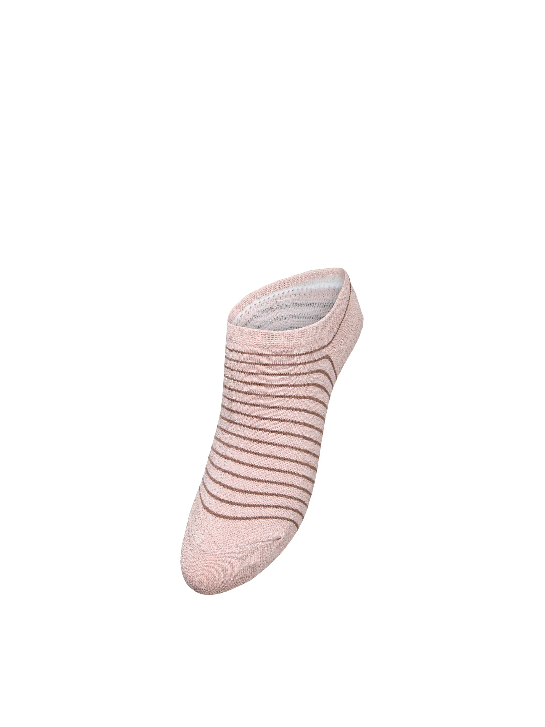Becksöndergaard  Stripe Glitter Sneakie strømper - Cameo Rose
