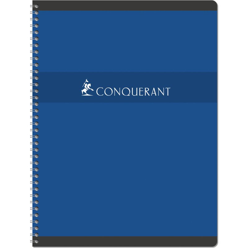 Cahier spirale Conquérant Sept A4+ 24 x 32 cm petits carreaux 180 pages