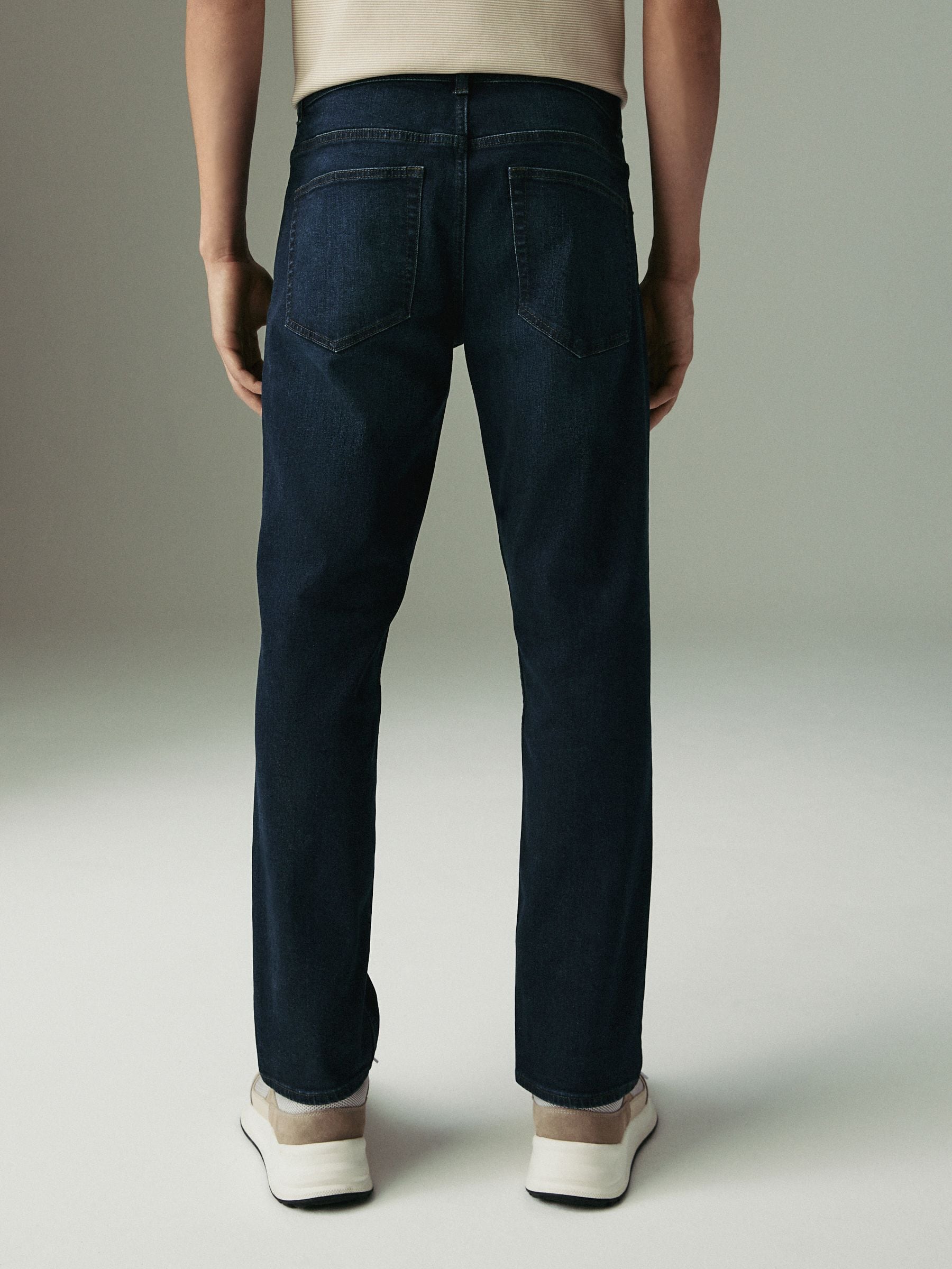 Blauwe Diepe Spoeling - Enkele - Slim fit klassieke stretchy jeans