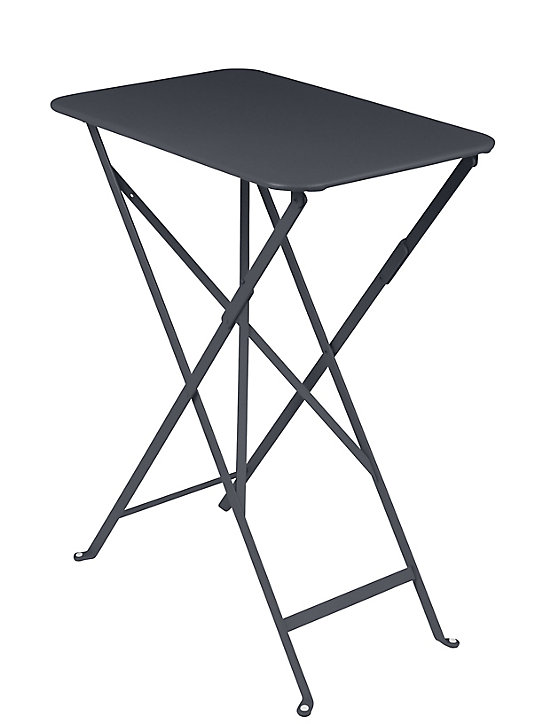 Table de jardin pliante Bistro en métal coloris carbone L.57 x l.37 x H.74 cm