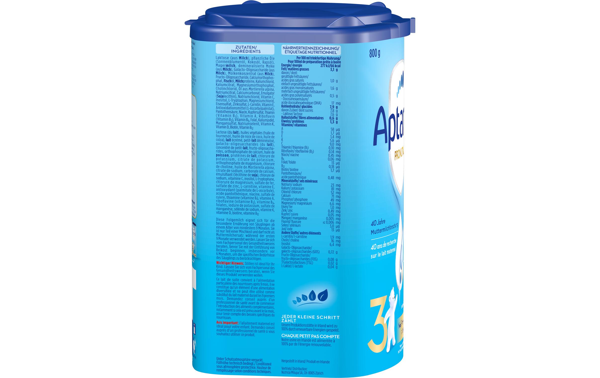 Folgemilch Pronutra 3, 800gFolgemilch, Pronutra 3, 1 x 800g