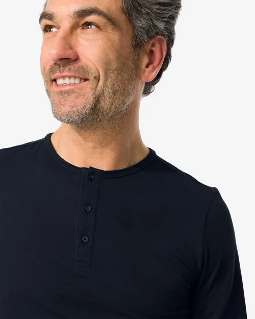 pyjama homme jersey-popeline coton carreaux bleu foncé