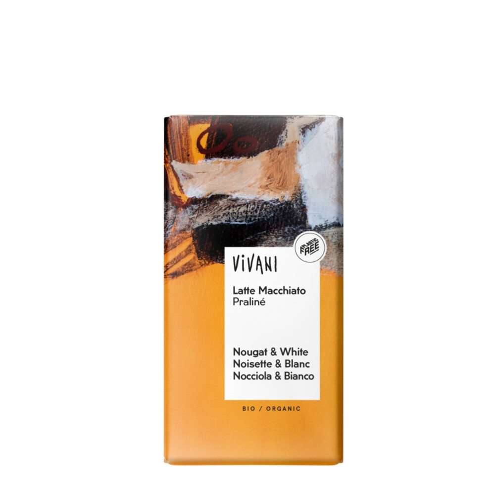 10x Vivani Chocoladereep Wit Praline en Latte Macchiato100 gr