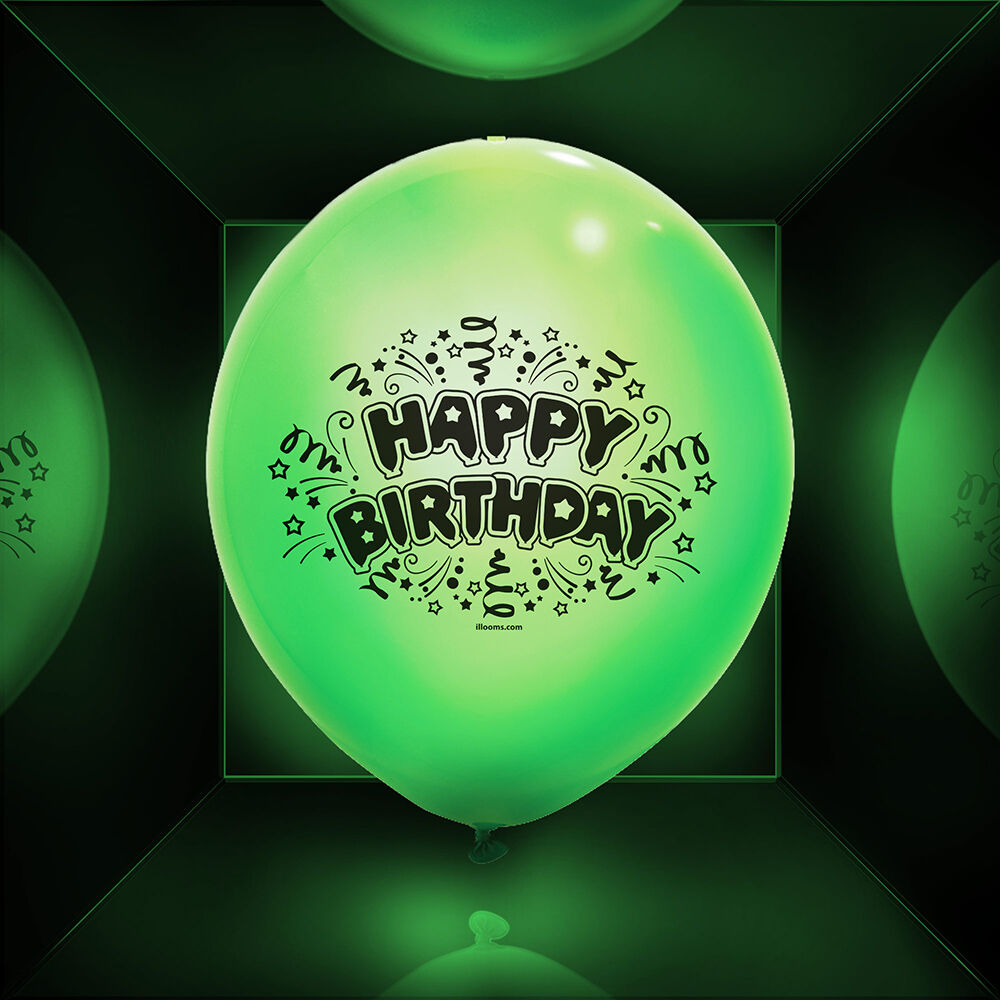 Ballon led coloré Happy Birthday x 5