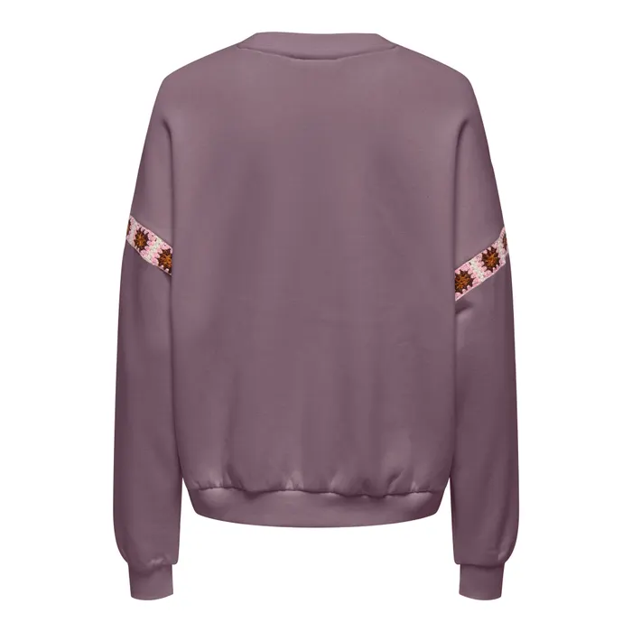 Only Luni Crew Neck Embroidery Sweater Dames