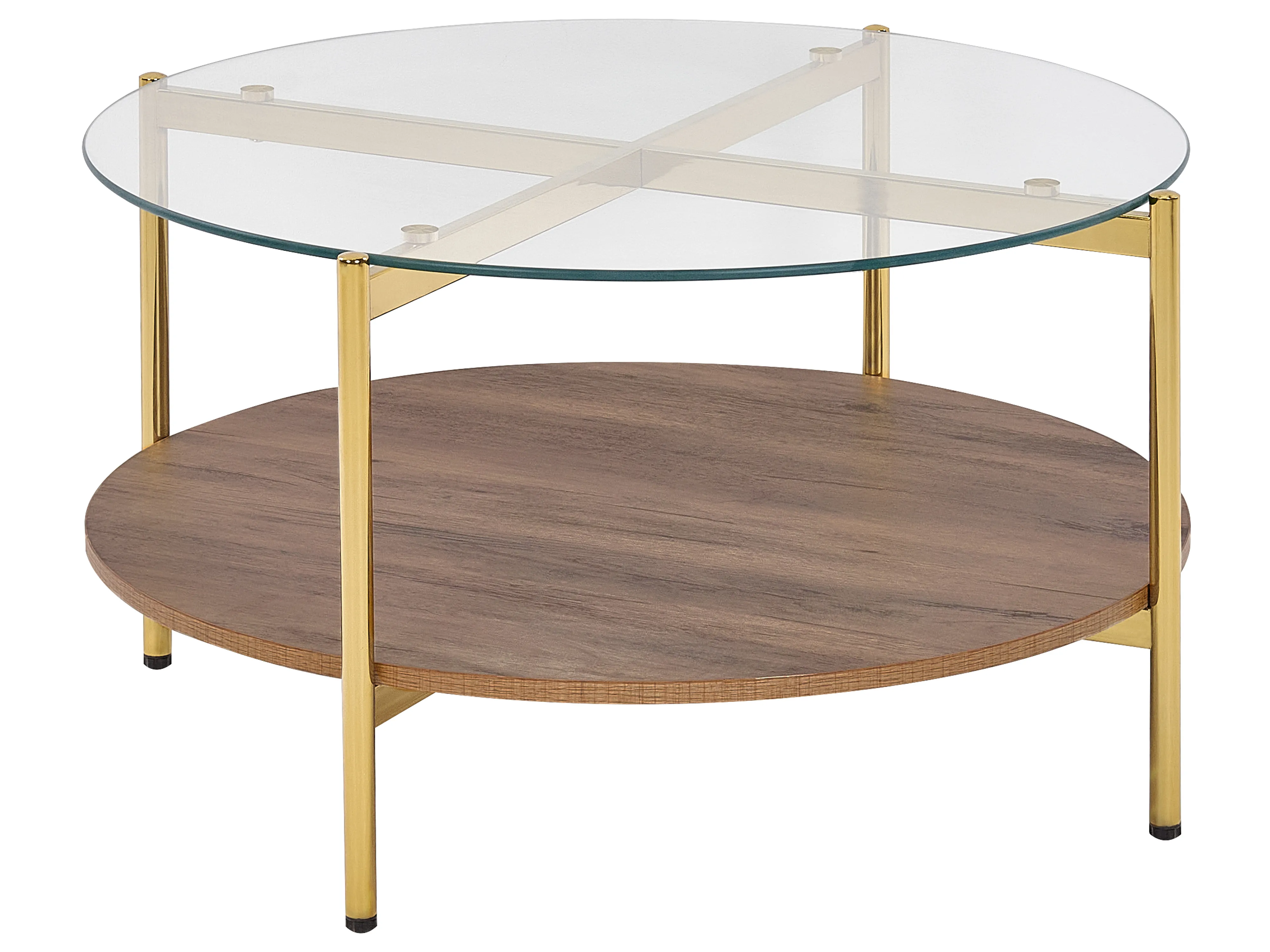 Salontafel LOVELL Veiligheidsglas Goud