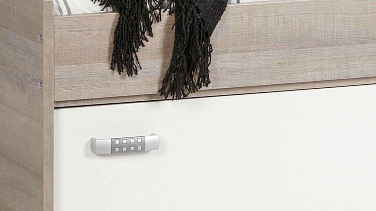 Kajuitbed Pep eiken/wit
