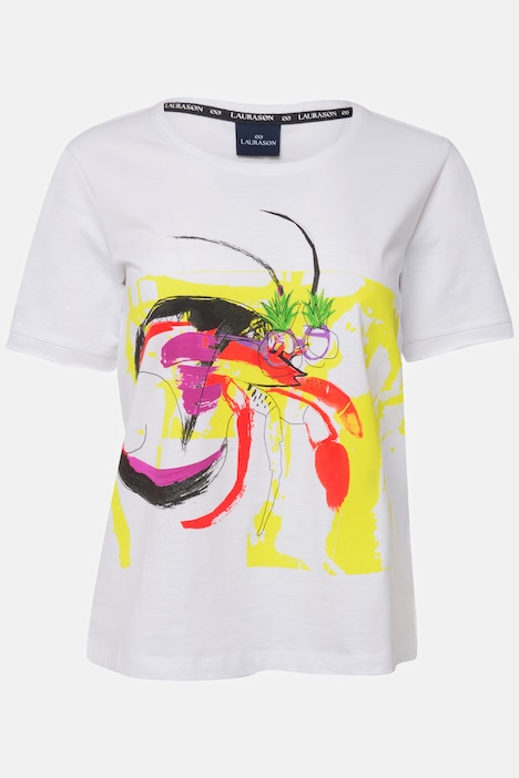 T-Shirt, Hummer Print, Rundhals, Halbarm, OEKO-TEX Made in Green