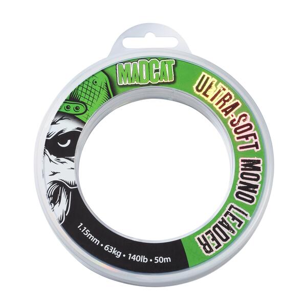 Madcat Ultra-Soft Mono Leader Silure 1.15mm 140lbs (50m)