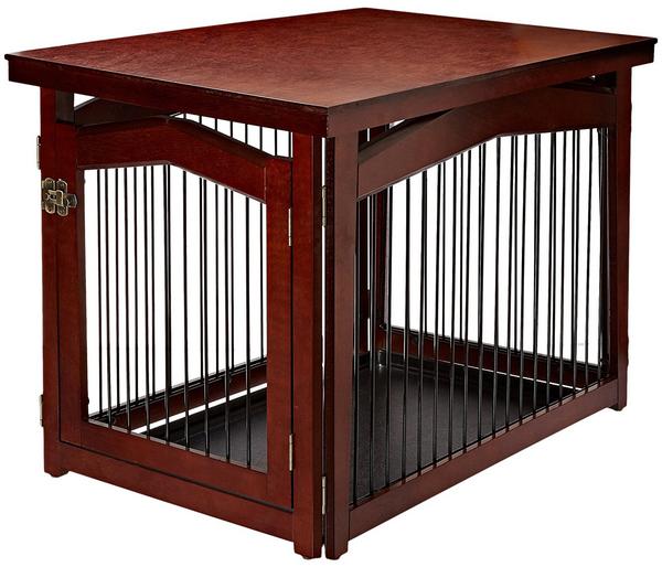 dobar® petlife Design-Hundekäfig, braun, ca.