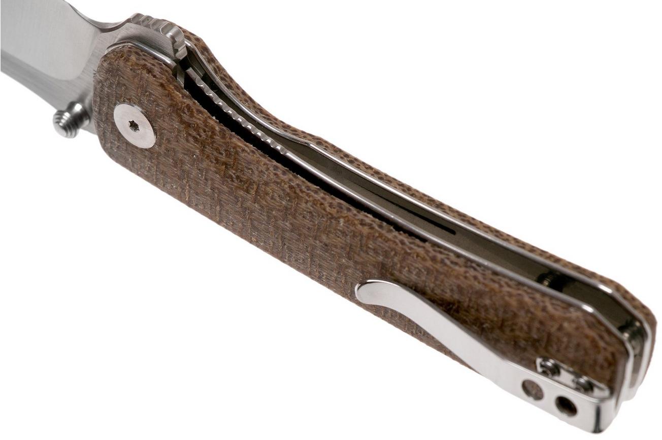 QSP Knife Hawk QS131-G Brown Micarta zakmes