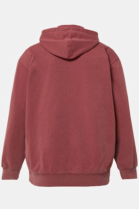STHUGE Hoodie, Langarm, oversized, acid washed, Brustprint, bis 8 XL